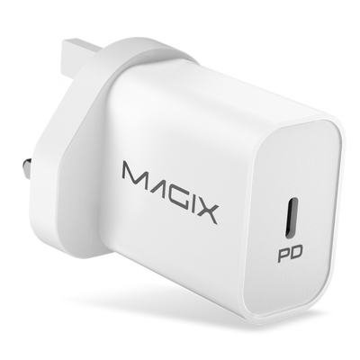 MAGIX Wall Charger PD Quick Charge 3.0 , 20W , USB Type-C - UK Plug