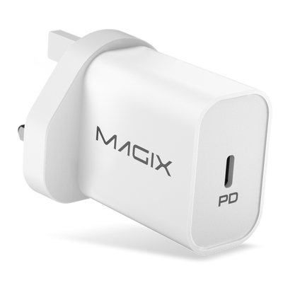 MAGIX 30W Wall Charger PD 3.0, USB Type-C - UK Plug