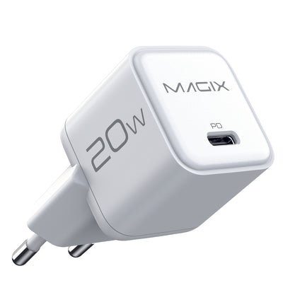 MAGIX 20W NANO GaN Charger PD Power Delivery - EUR Plug (WHITE)