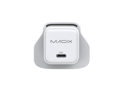MAGIX 30W NANO GaN Charger PD Power Delivery - UK Plug (WHITE)