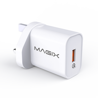 MAGIX 18W Wall Charger, Quick Charge 3.0, 3A - UK Plug