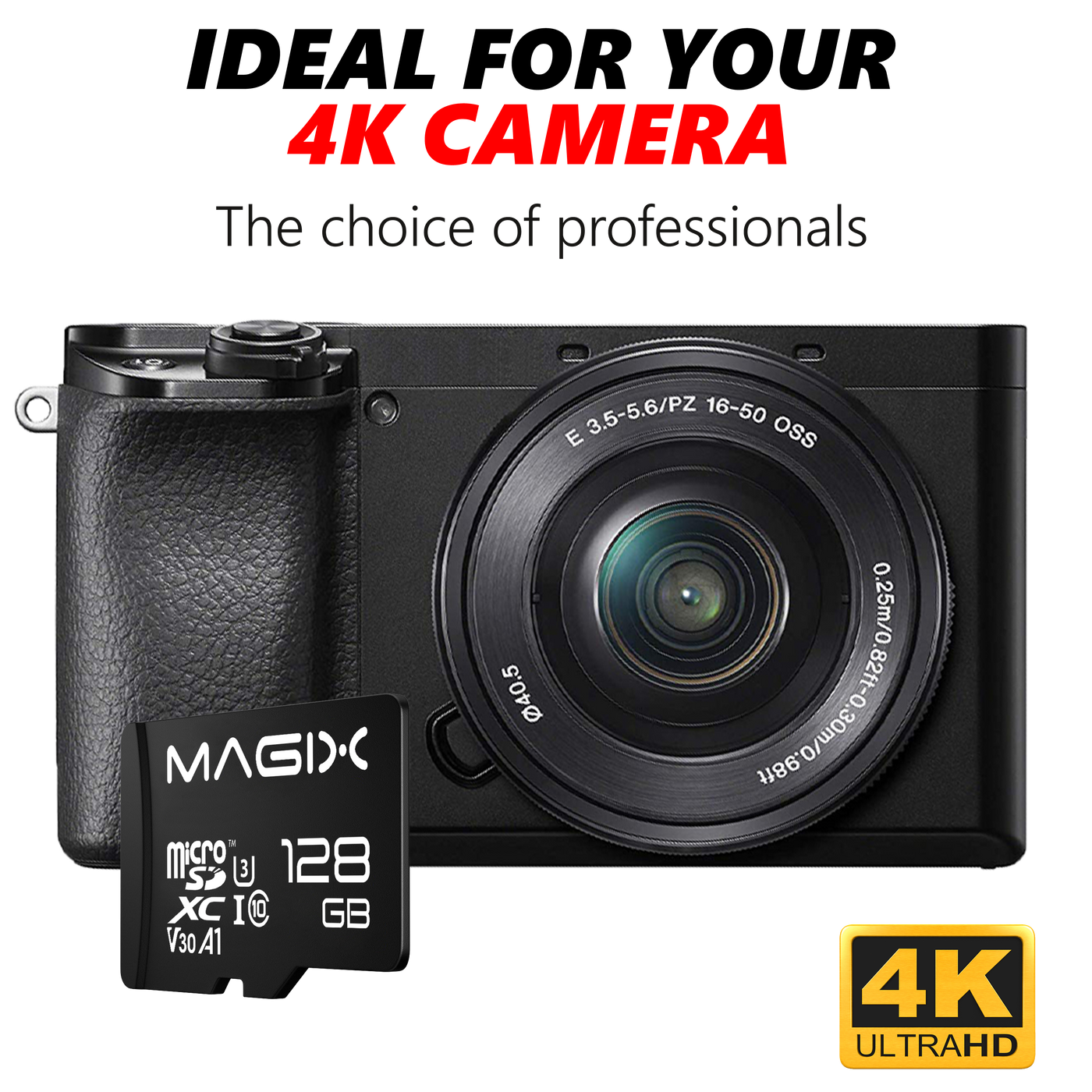 MAGIX MicroSD Card 4K Series + SD Adapter Class10 V30