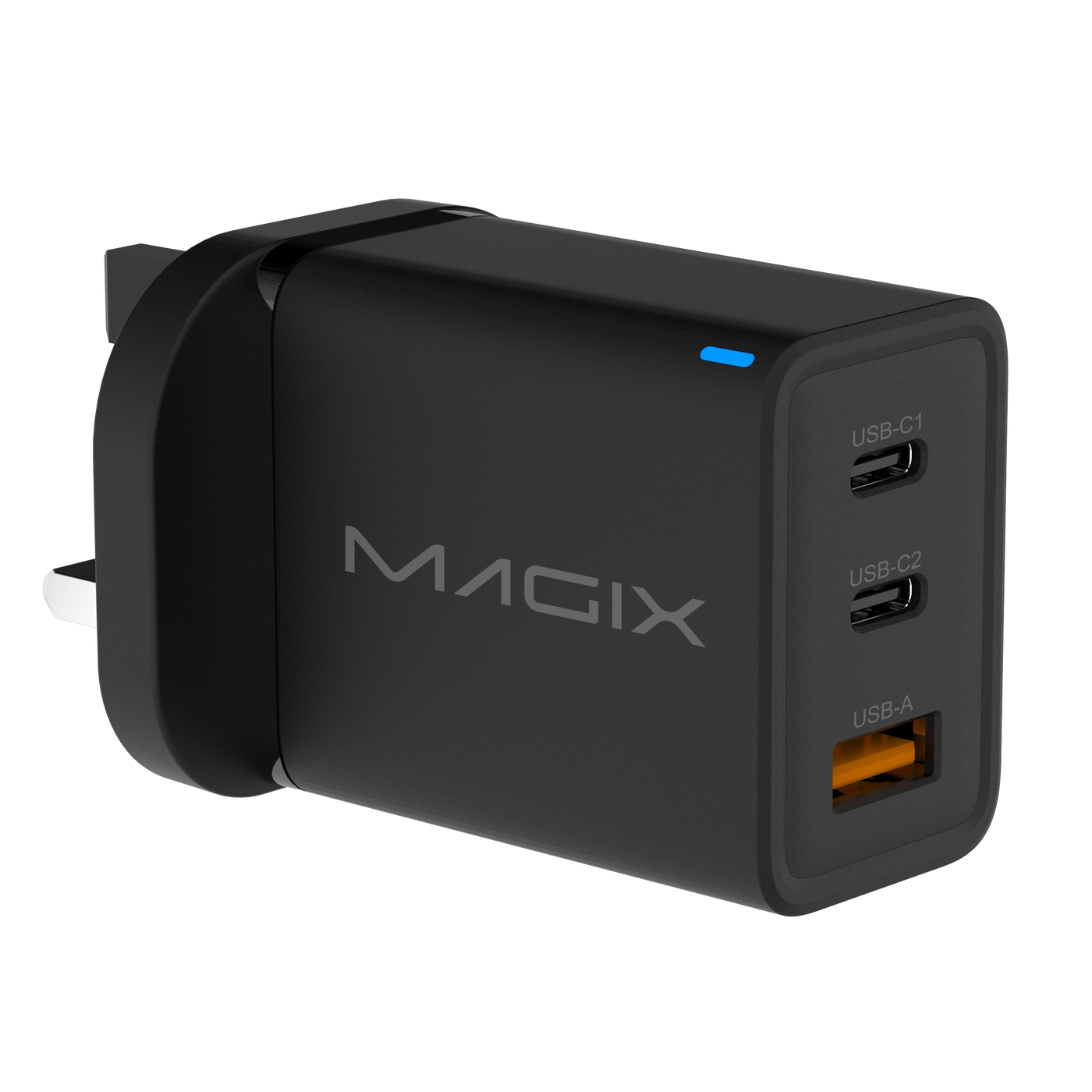 MAGIX 65W 3-Port Plug GaN Charger PD Power Delivery - UK Plug