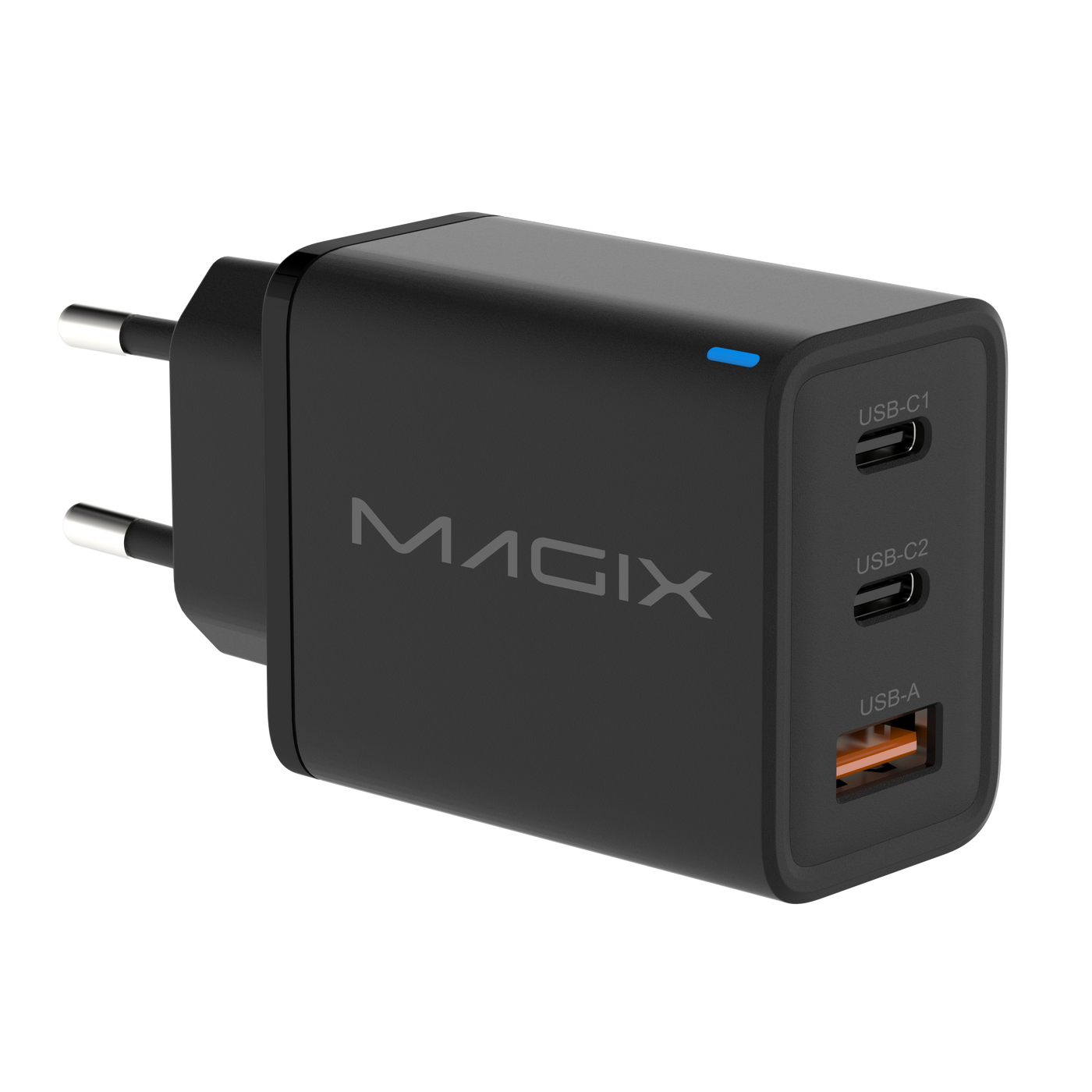 MAGIX 65W 3-Port Plug GaN Charger PD Power Delivery - EUR Plug