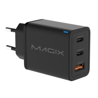 MAGIX 65W 3-Port Plug GaN Charger PD Power Delivery - EUR Plug