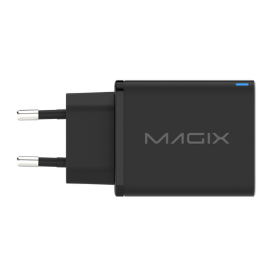 MAGIX 65W 3-Port Plug GaN Charger PD Power Delivery - EUR Plug