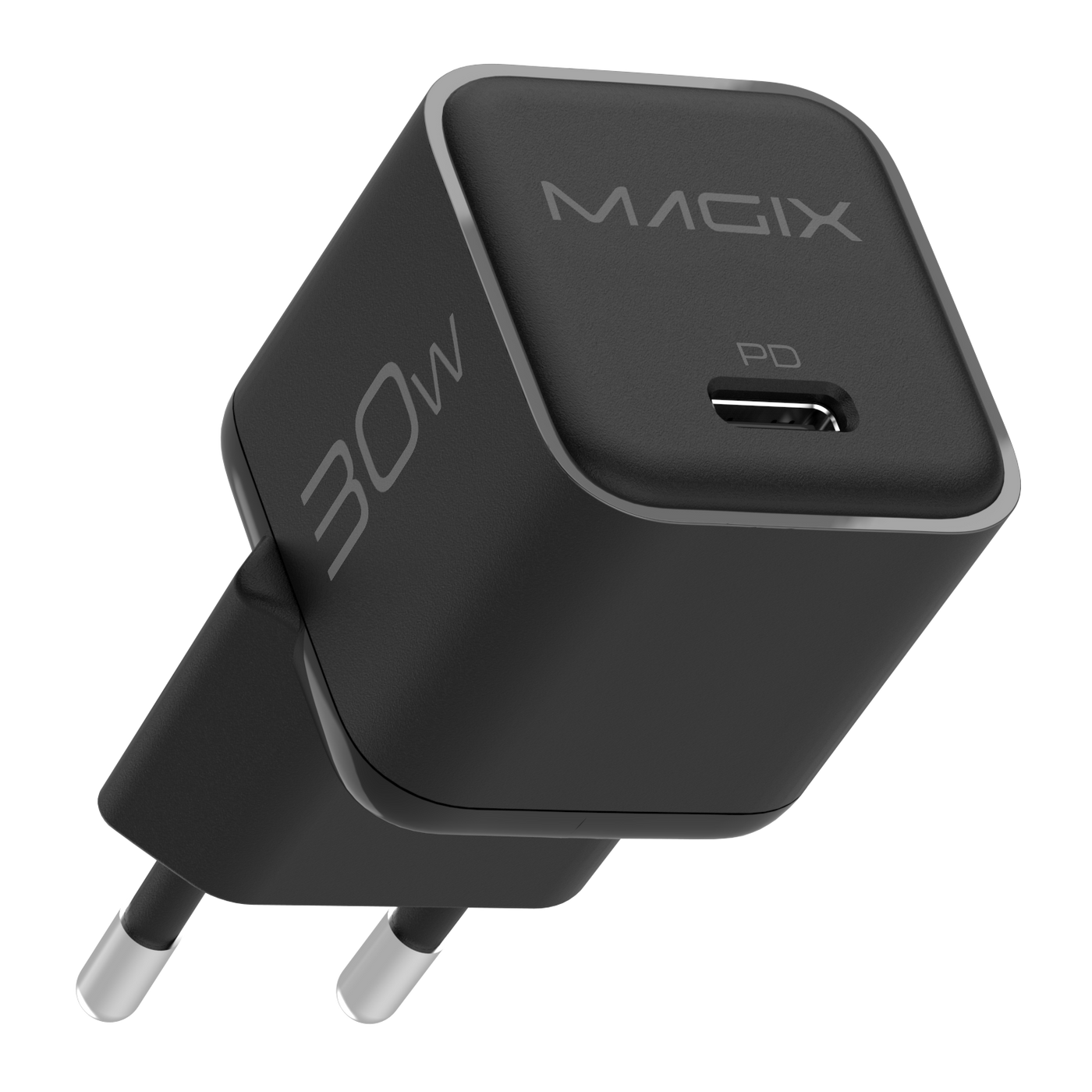 MAGIX 30W NANO GaN Charger PD Power Delivery - EUR Plug (BLACK)