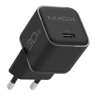 MAGIX 30W NANO GaN Charger PD Power Delivery - EUR Plug (BLACK)