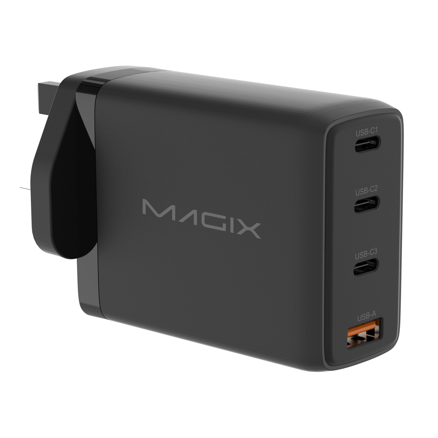 MAGIX 120W 4-Port Plug, GaN Charger PD Power Delivery - UK Plug