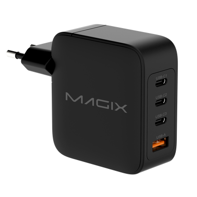 MAGIX 140W 4-Port Plug, GaN Charger PD Power Delivery - EUR Plug