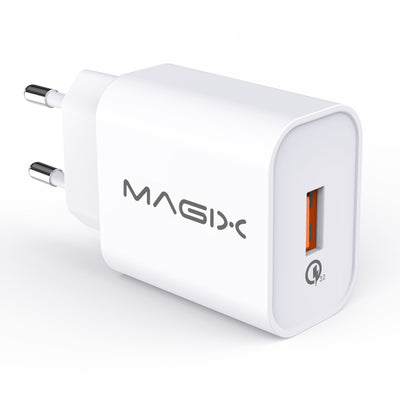 Magix 18W Wall Charger, Quick Charge 3.0, 3A - EUR Plug